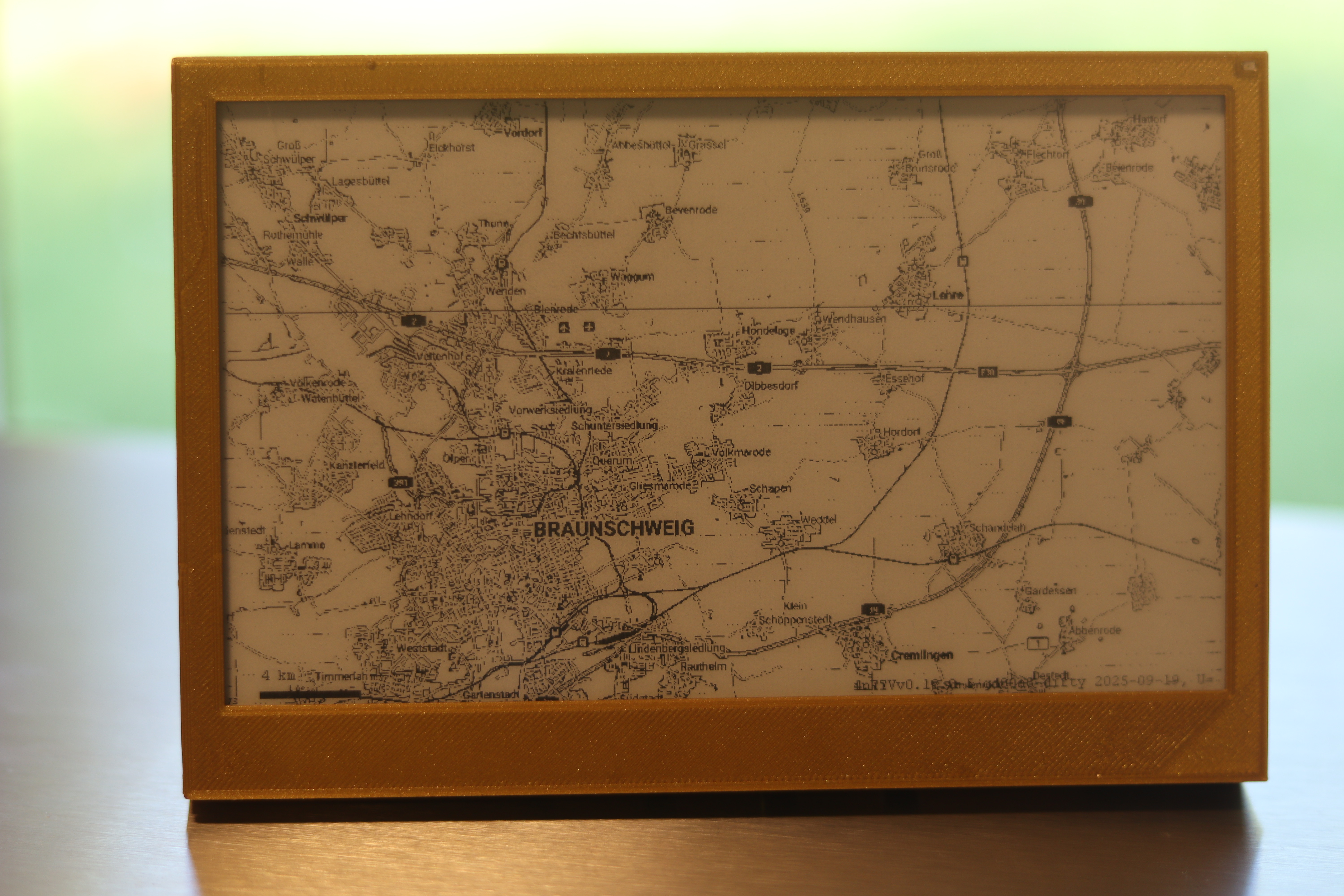 Weathermap sample on 7.5 inch display